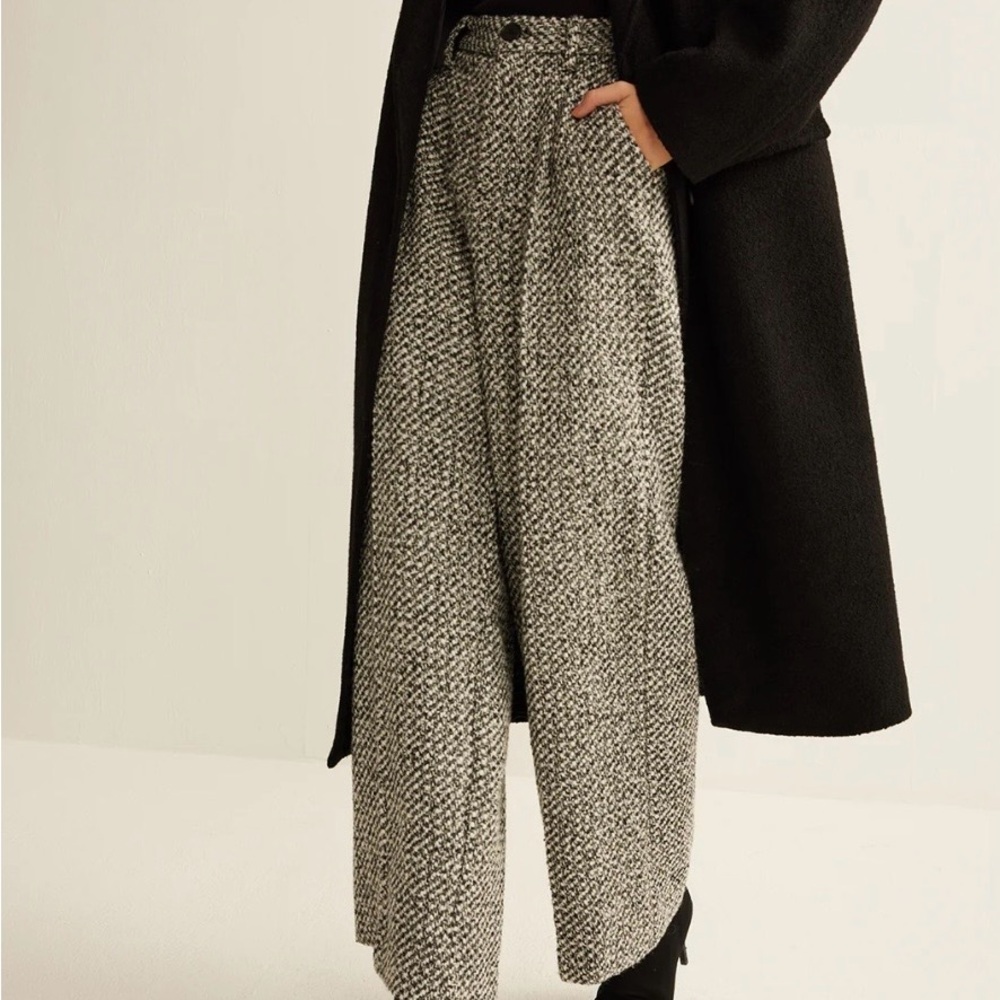 NWT: Tweed Wool Blend Trousers